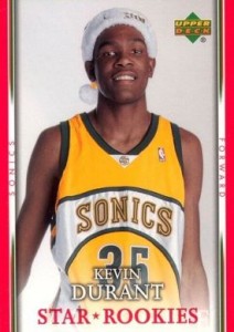 2007-08-Upper-Deck-Basketball-Santa-Hat-Rookies-SH-KD-Kevin-Durant