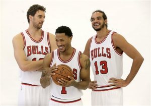 Pau Gasol, Derrick Rose, Joakim Noah