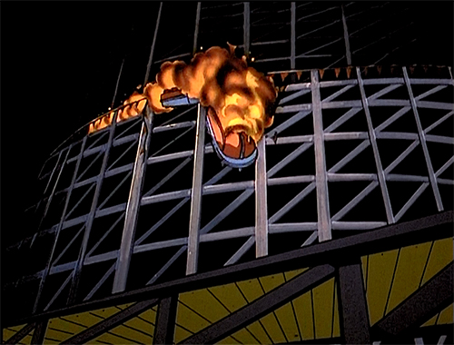 Be A Clown: Coaster Falling Off Rails in Flames